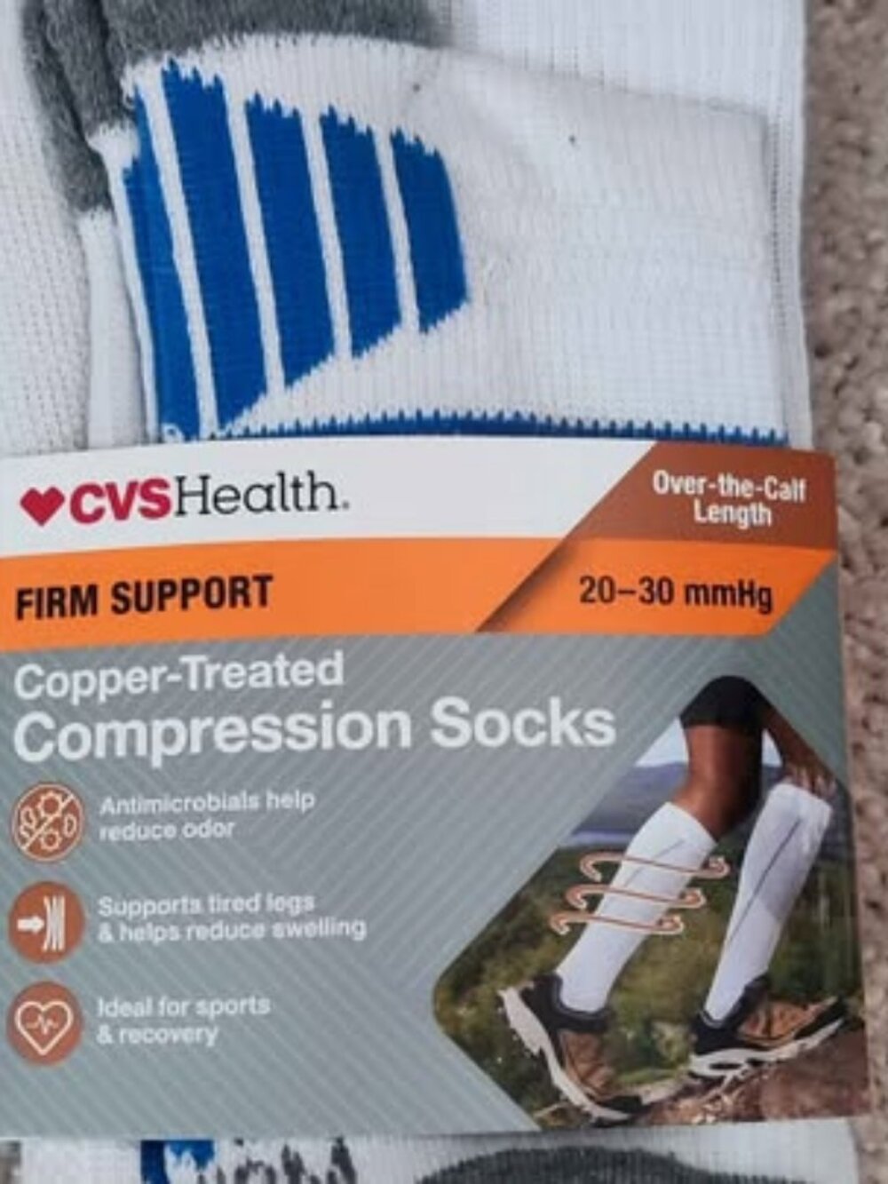 CVS Copper Compression Socks Size S/M
